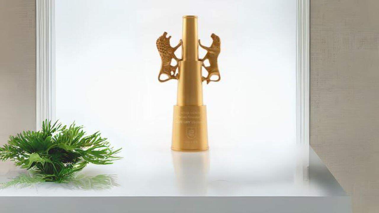 Image of one of the awards for the Film Festival