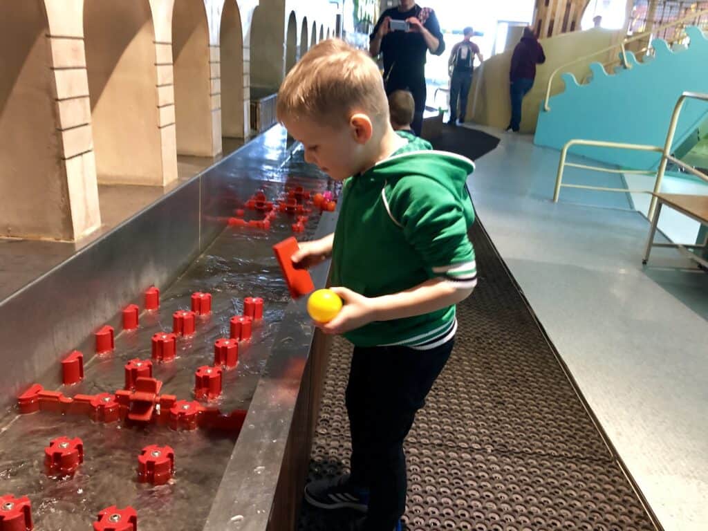 One of our sons playing at the Science Center