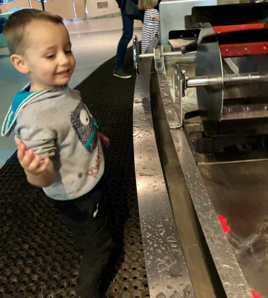 Our yourngest son playing at the Science Center