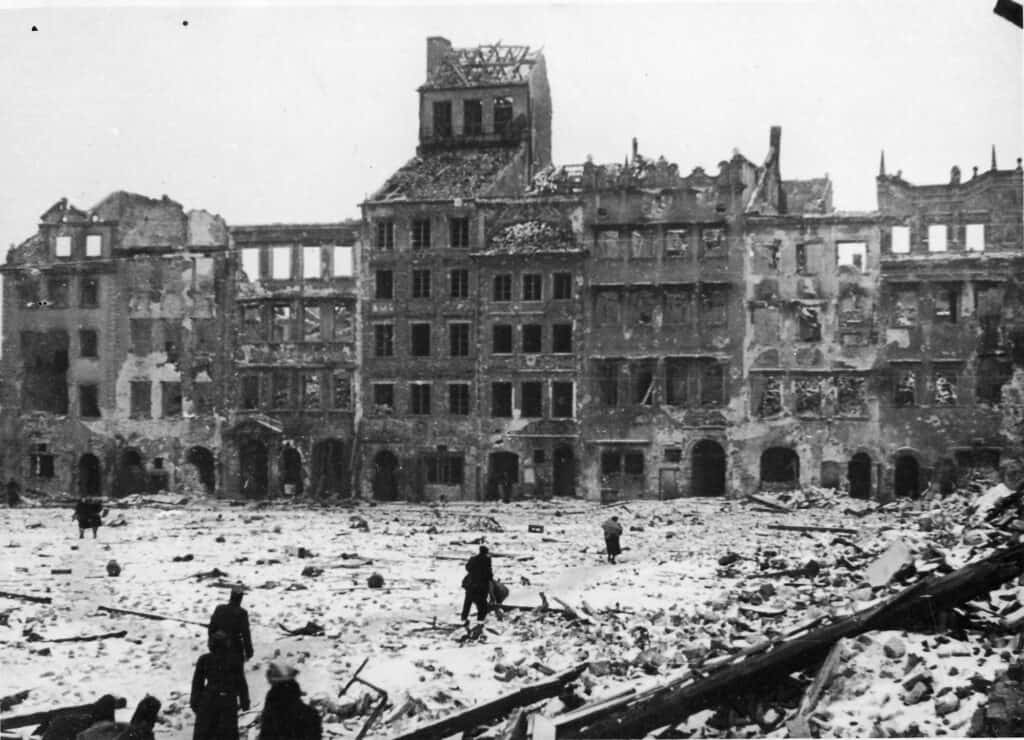 Warsaw Old Town Market Place 1945