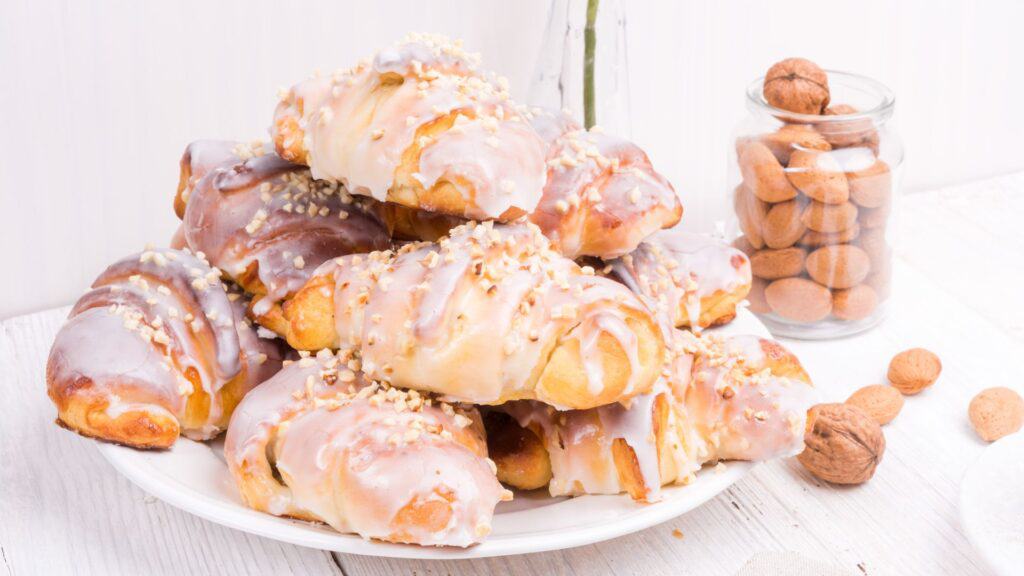 St Martin's Day Croissants in a plate